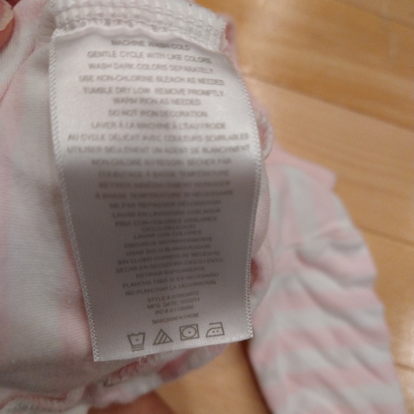 0-3m Absorba pink white bunny sleeper footie pyjama perfect for Easter/Spring - Picture 5 of 6